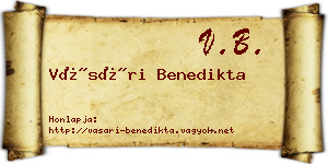 Vásári Benedikta névjegykártya